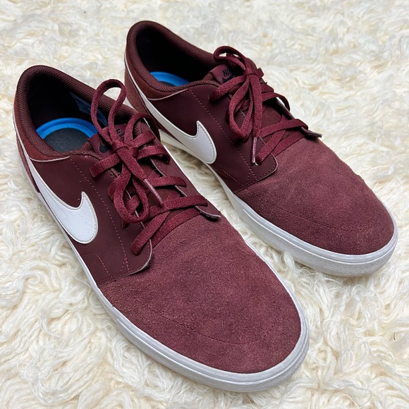 Nike Portmore 2 Canvas Premium SB Burgundy Size 12 - Picture 1 of 8